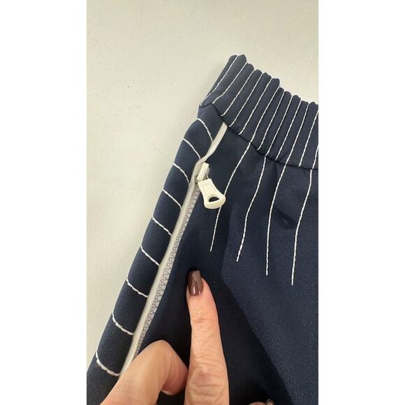 Women's Valentino Navy Blue & White NWT High Waist Drawstring Pants Size 44 - Picture 8 of 16